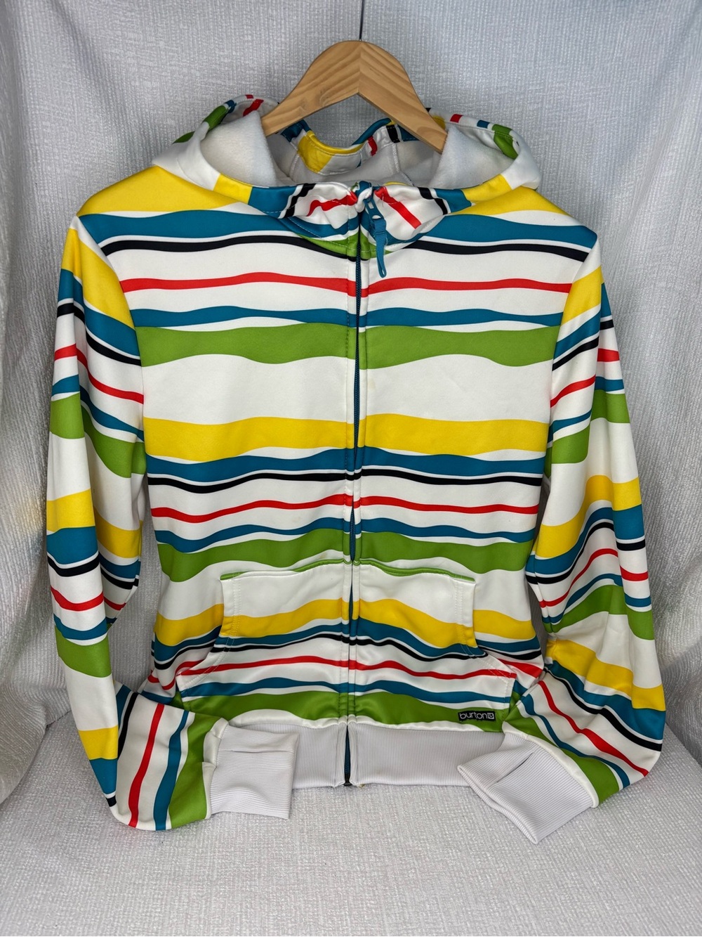 Vintage Y2K Burton Flo Striped Zip Scoop Hoodie